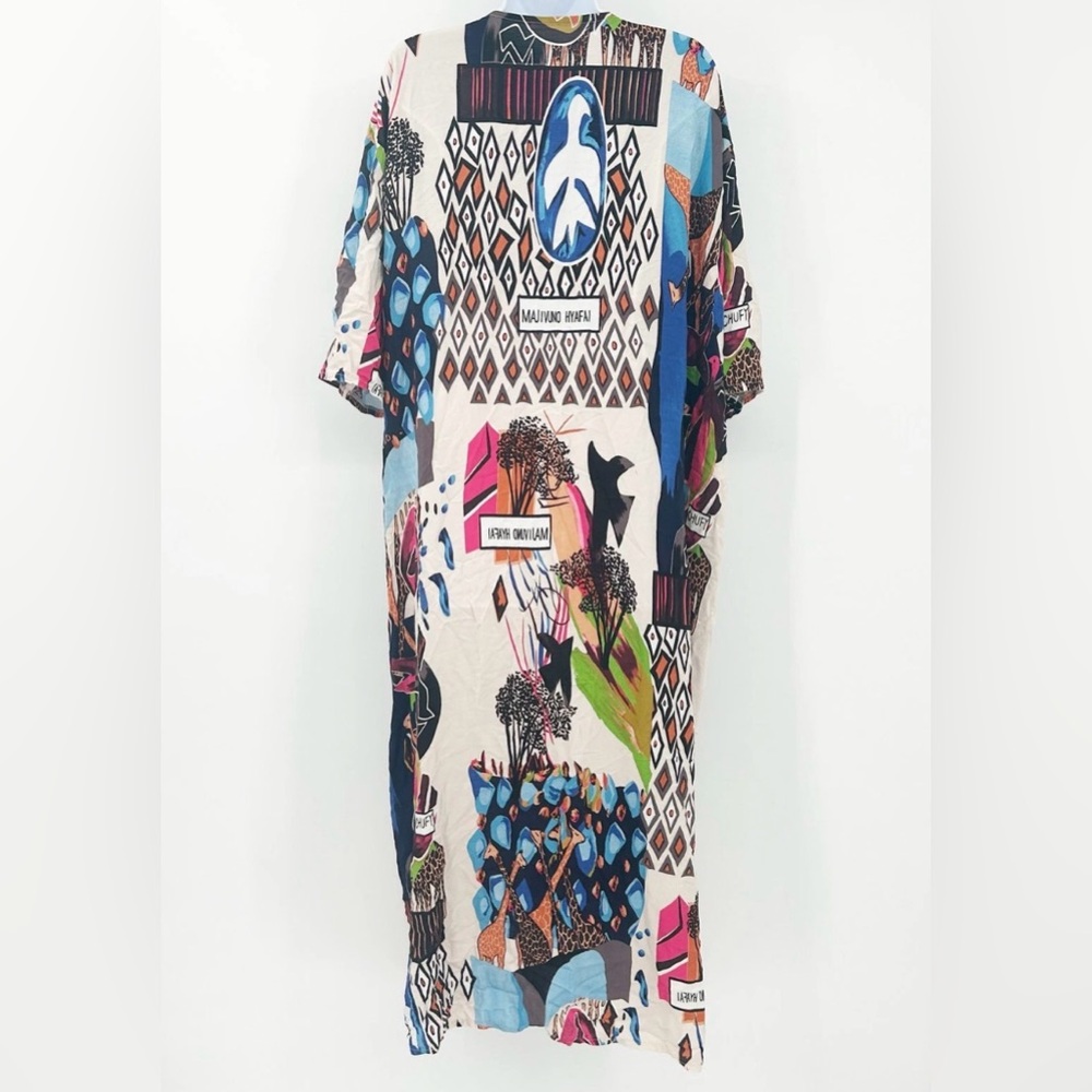 Multi-Color Patterned Duster Kimono - Picture 2 of 7